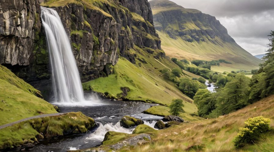 Wandern zu einem atemberaubenden Wasserfall